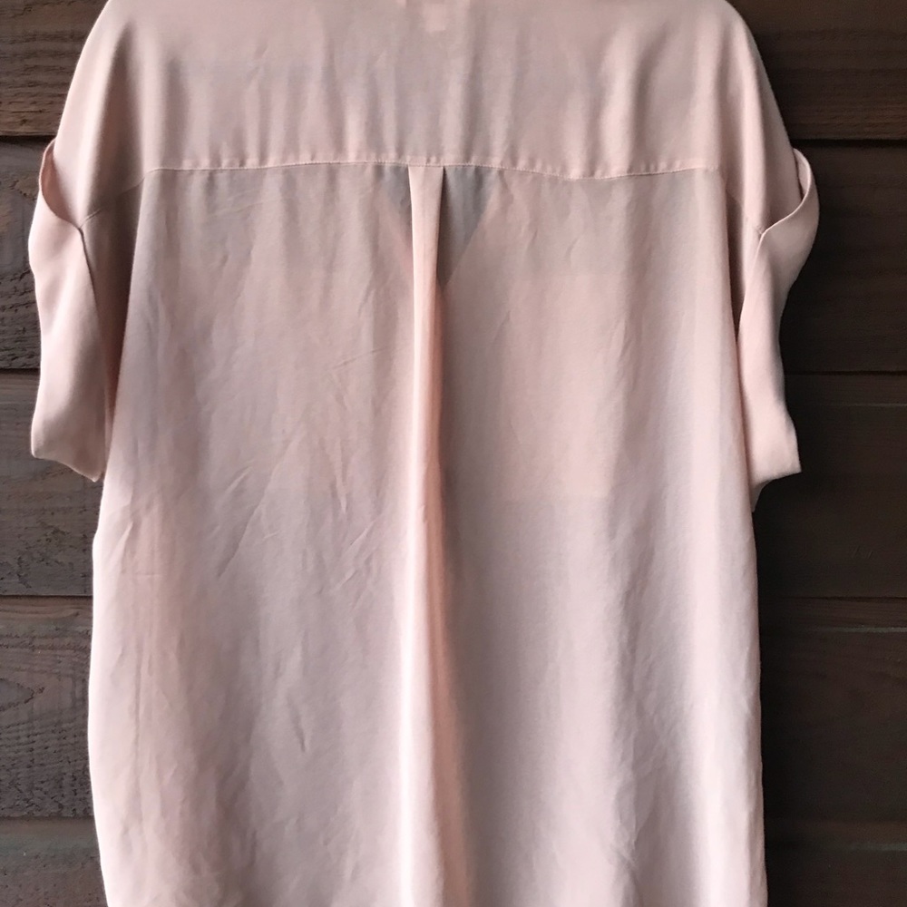 CAbi Short-sleeve Boho Chic Button Down Blouse